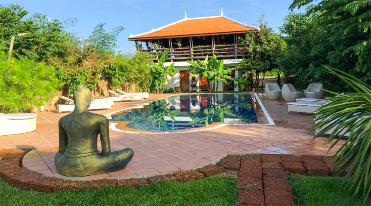 Resort in Kep tijdens een Cambodja backpacken route