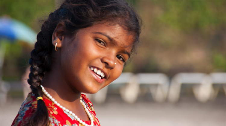 Meisje Arambol Goa India