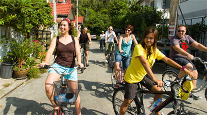 Deelnemers fietstocht bangkok, fietstocht Co van Kessel