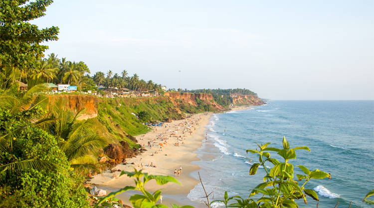 Papanasam Beach Varkala in Kerala India
