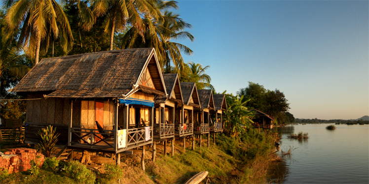 Sunset Huts op Don Det in Laos