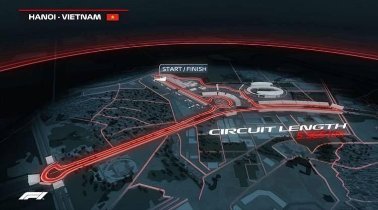 Formule 1 stratencircuit in Hanoi Vietnam